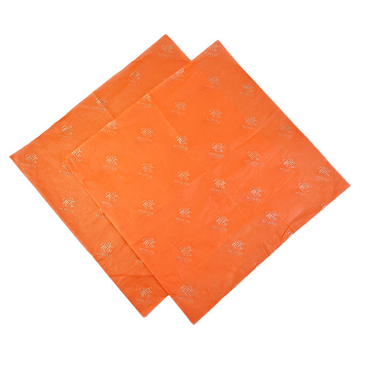 Orange Shirley Paper Printed Gold English Wrapping Paper
