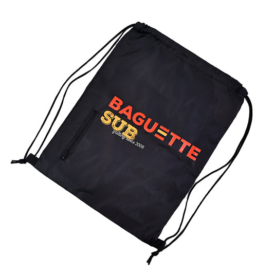 Black Backpack Drawstring Bag 11.8