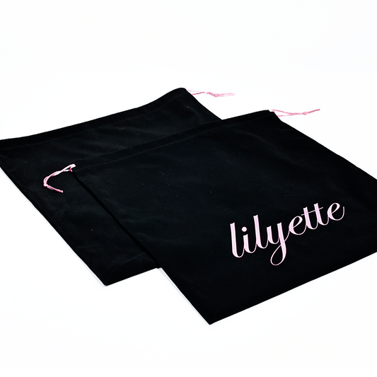Black flannel drawstring bag 1.15