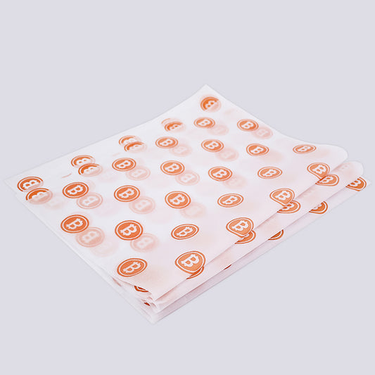 White wrapping paper pattern orange print