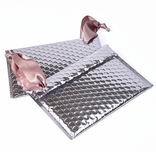 Silver aluminum film hand rope bubble courier bag 3.25
