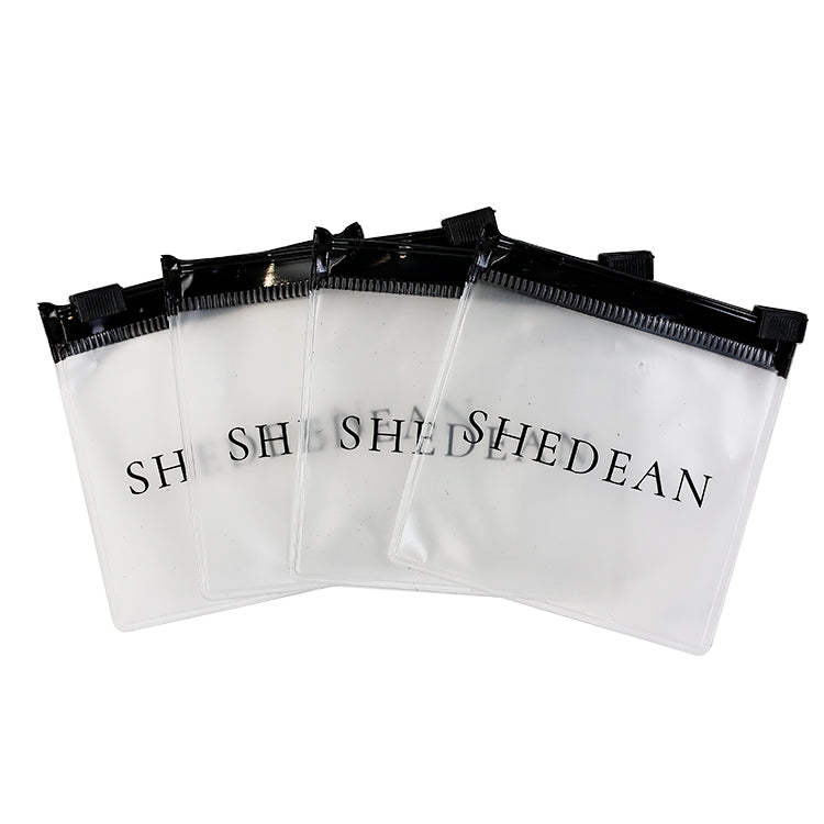 Black extra small size self-sealing frosted zipper bag