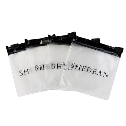 Black extra small size self-sealing frosted zipper bag