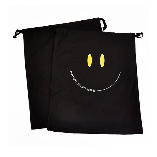 Black canvas drawstring bag 7.8