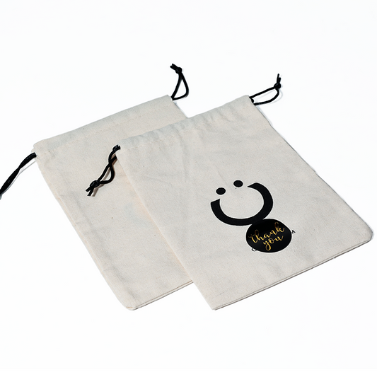 Off-white cotton drawstring bag 3.14