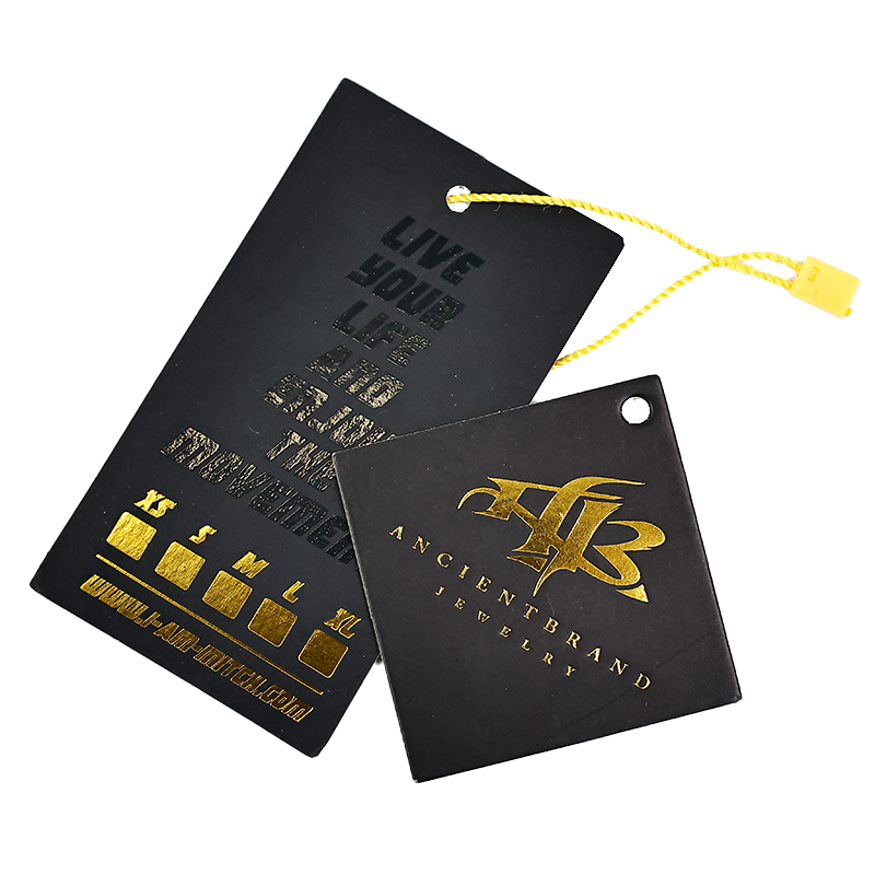 Black pattern hot stamping printing tag