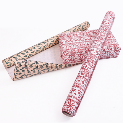 Multi-color full-page pattern Christmas wrapping paper