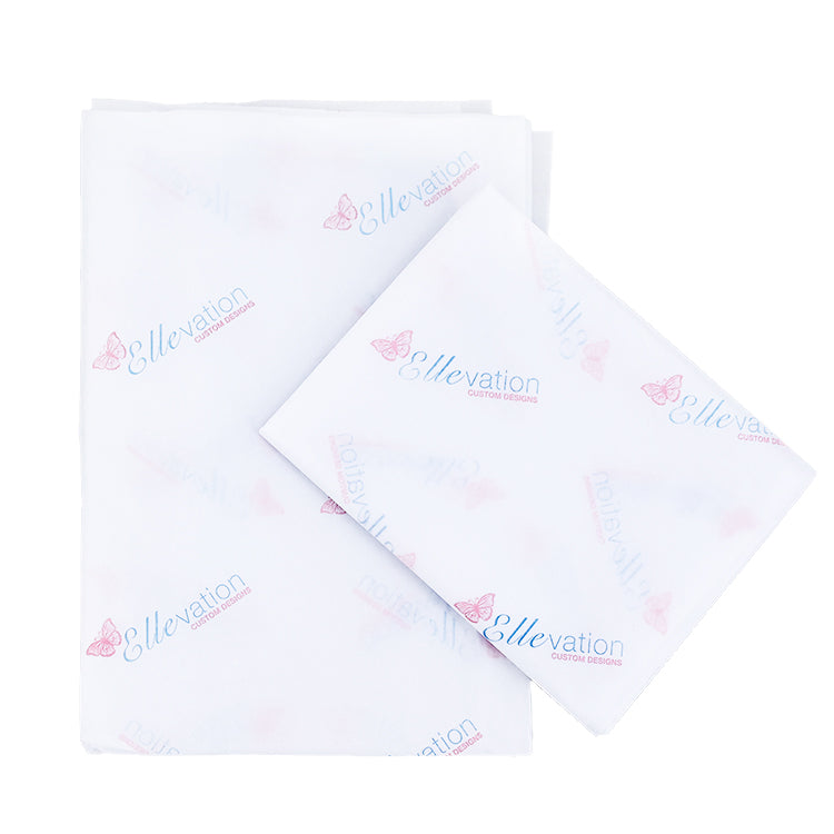 White Shirley Paper Printed Blue and Pink Pattern Wrapping Paper