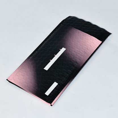Black and pink gradient printing express bubble bag 3.29