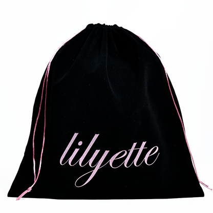 Black flannel drawstring bag 1.15