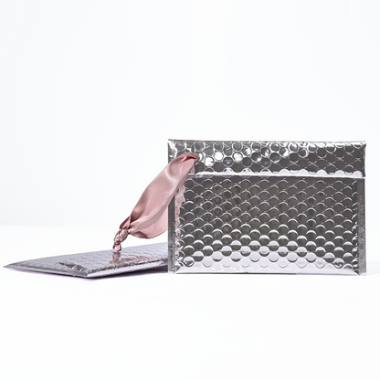 Silver aluminum film hand rope bubble courier bag 3.25