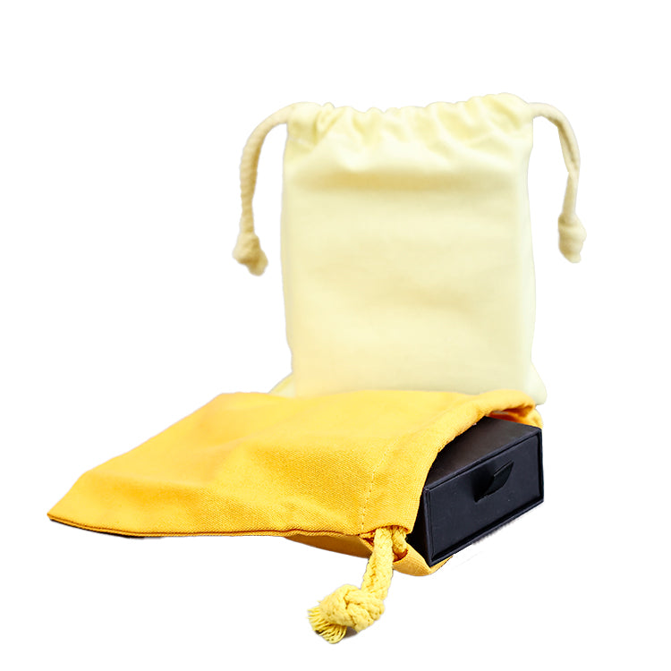 Yellow and pink drawstring cotton bag 10.23