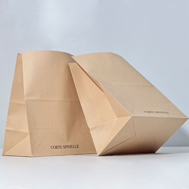 Flat Kraft Paper Food Packaging Bag