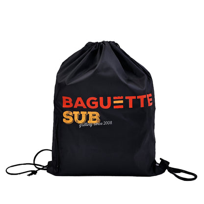 Black Backpack Drawstring Bag 11.8