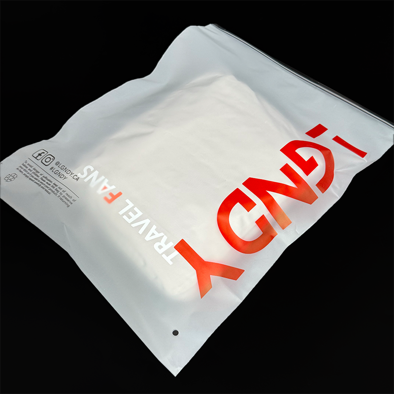 White transparent PE zipper bag