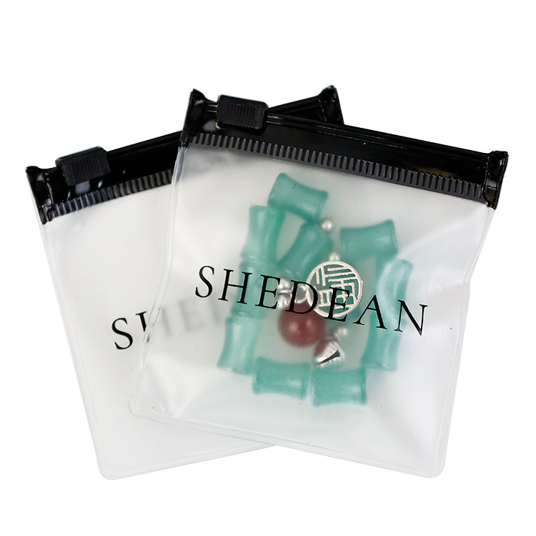 Black extra small size self-sealing frosted zipper bag