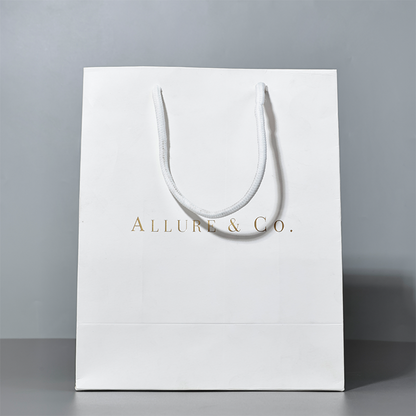 White pattern hot stamping paper bag