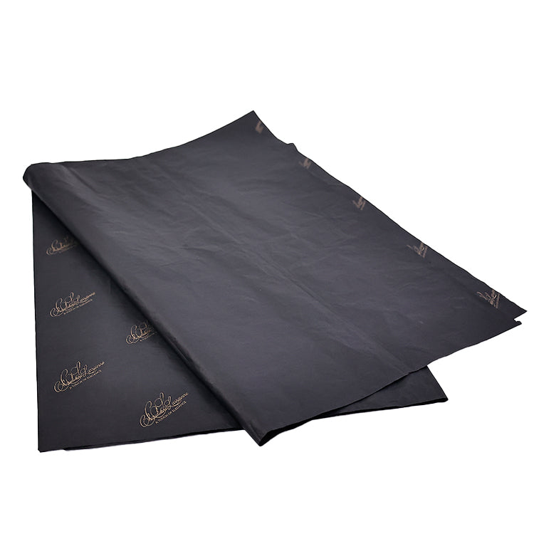 Black wrapping paper pattern with gold stamping