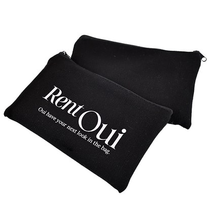 Black Long Cotton Zipper Bag