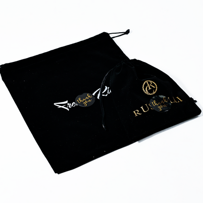 Black Multi-Size Fleece Drawstring Bag 3.25