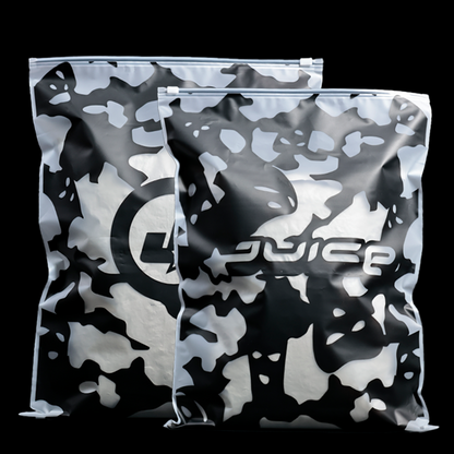 All-over print frosted zipper bag