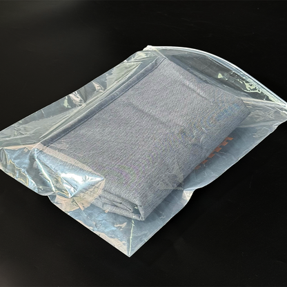 Orange printed transparent PE zipper bag