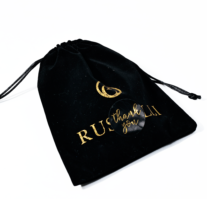 Black Multi-Size Fleece Drawstring Bag 3.25