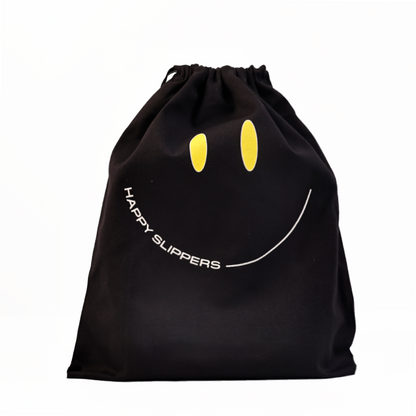 Black canvas drawstring bag 7.8