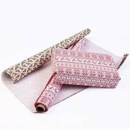 Multi-color full-page pattern Christmas wrapping paper