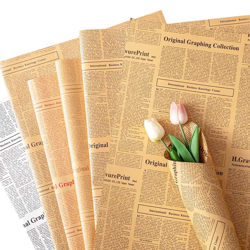 Full English Printed Kraft Paper Packaging Paper