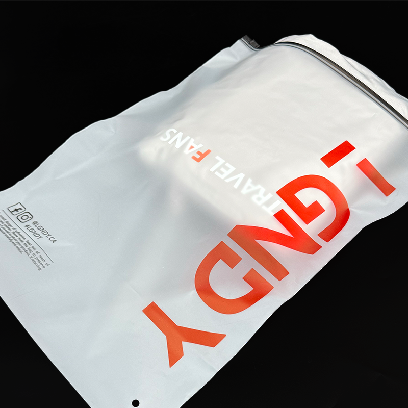 White transparent PE zipper bag