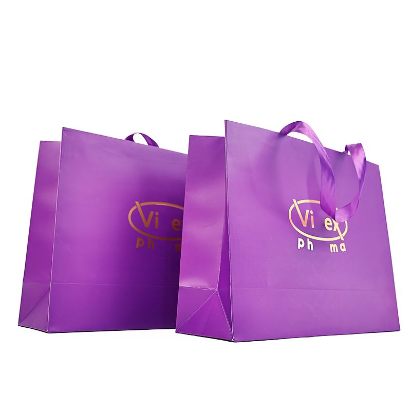Vibex purple hot stamping paper bag
