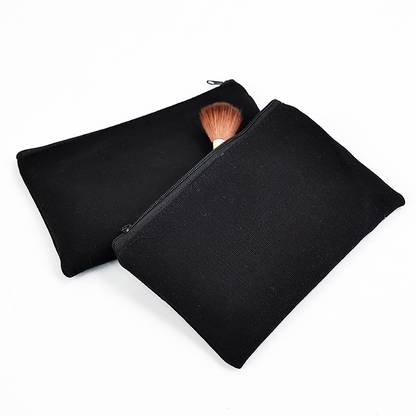 Black Long Cotton Zipper Bag