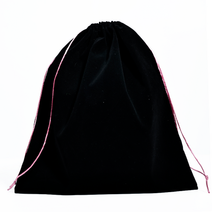 Black flannel drawstring bag 1.15