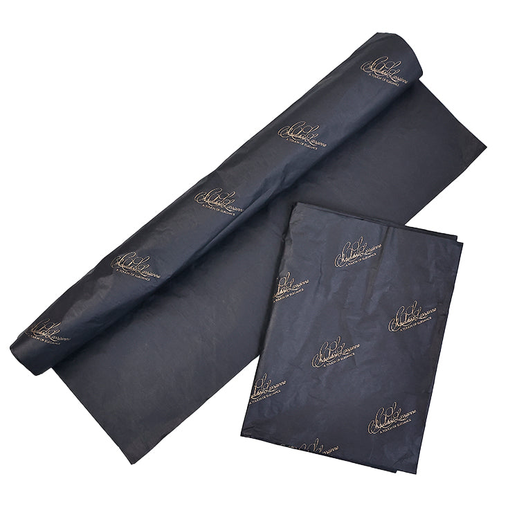 Black Shirley Paper Pattern Gold Printed Wrapping Paper