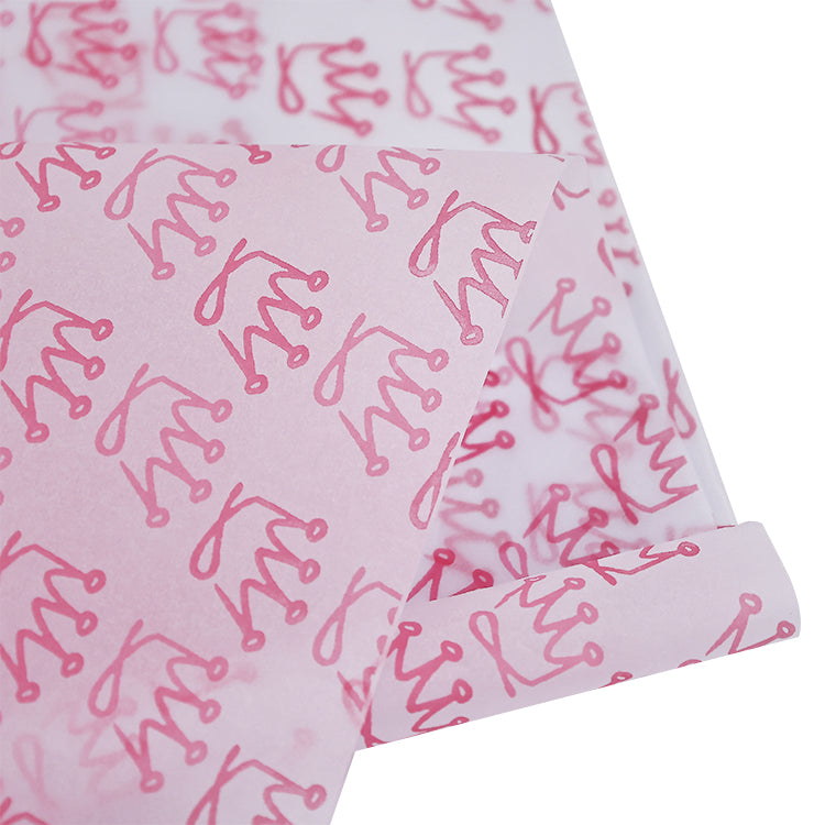 White wrapping paper pattern pink print