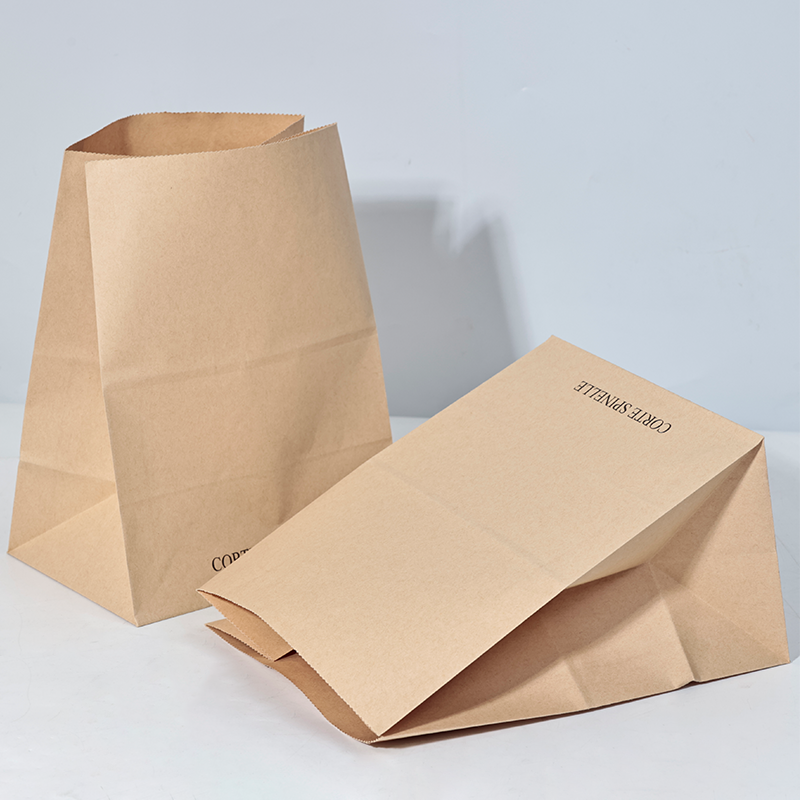 Flat Kraft Paper Food Packaging Bag
