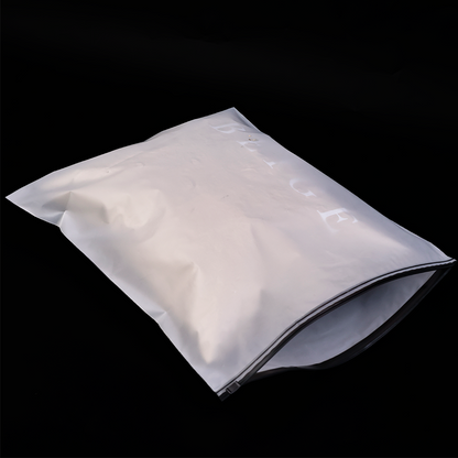 MANA black chain and white frosted zipper bag