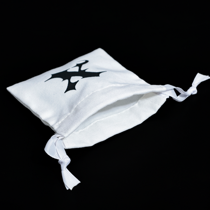 White small canvas drawstring bag 12.17
