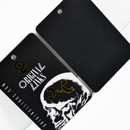 Black long gold stamping plus monochrome printing tag 2.23