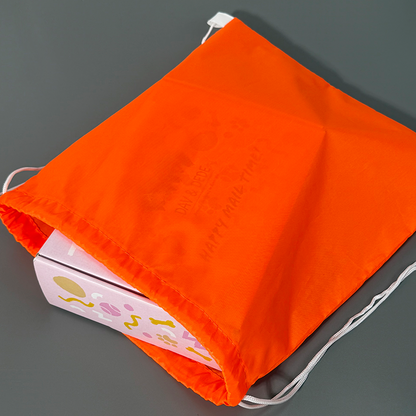 Orange drawstring backpack bag 4.9