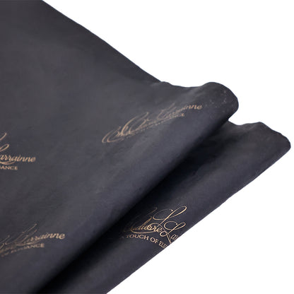 Black wrapping paper pattern with gold stamping