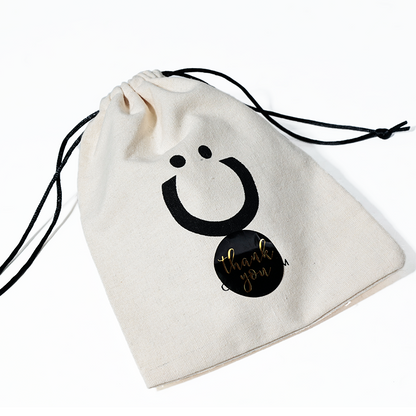 Off-white cotton drawstring bag 3.14