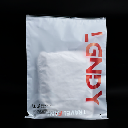 White transparent PE zipper bag
