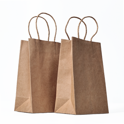 Brown kraft paper tote bag