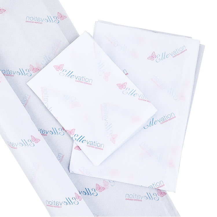 White Shirley Paper Printed Blue and Pink Pattern Wrapping Paper