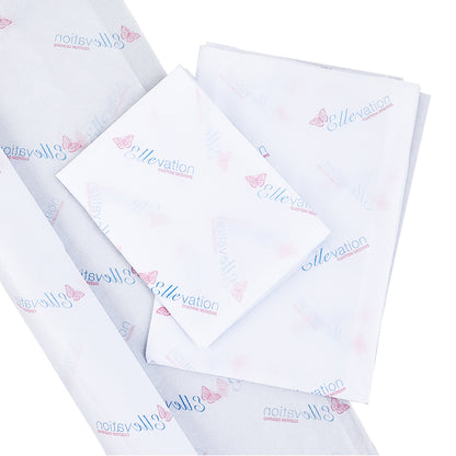 White Shirley Paper Printed Blue and Pink Pattern Wrapping Paper