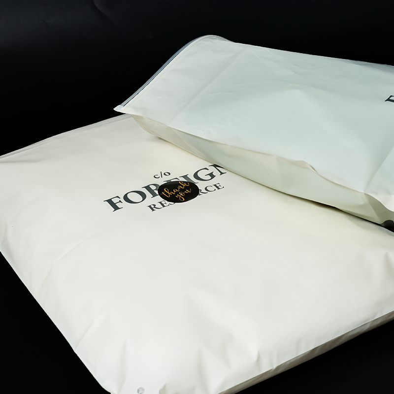 Beige PE zipper bag