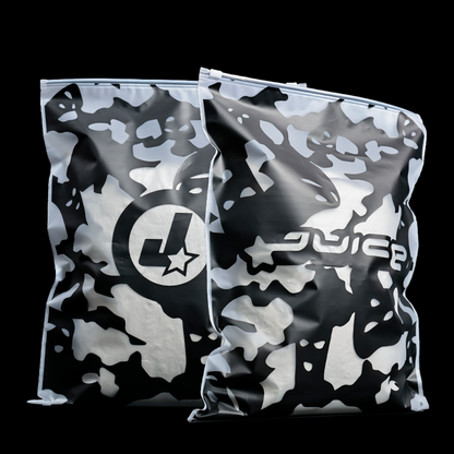 All-over print frosted zipper bag