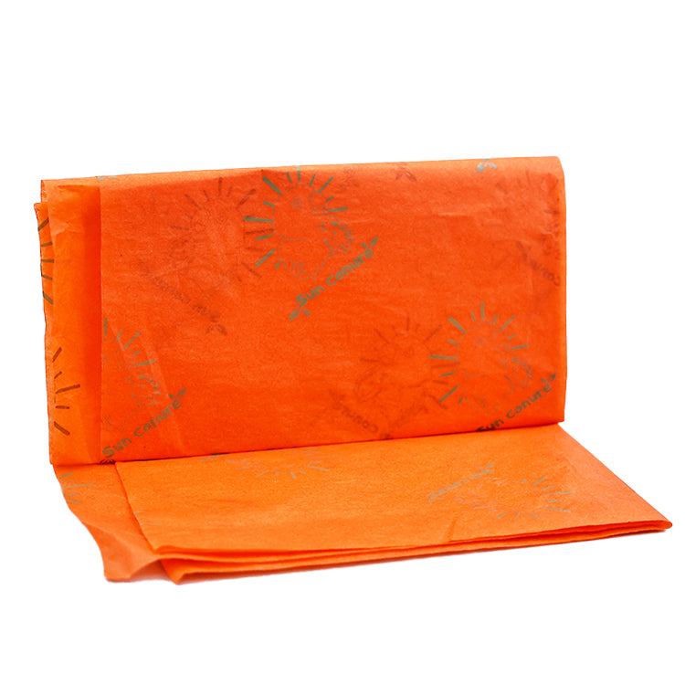 Orange Shirley Paper Pattern Gold Printed Wrapping Paper